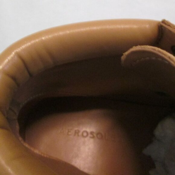 NIB AEROSOLES Camel Suede Sport Cruz Hiking Booties Red Shoelaces Women’s 5.5 - Picture 8 of 15